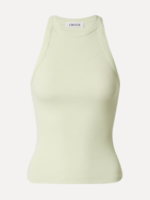 Top Orelia. Embrace the summer vibes with this ribbed tank top in a fresh pastel green color, instantly giving your outfi...