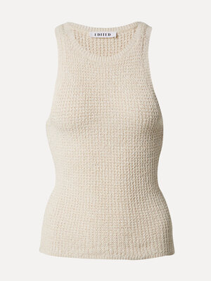 Top Eyleen. Upgrade your summer style with this cream-colored knitted tank top, combining comfort and style for an effort...