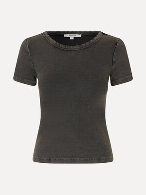 T-Shirt Otis Evelynna. Discover timeless versatility with this simple ribbed quality T-shirt in an asphalt grey hue. The ...