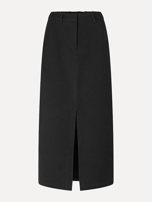 Skirt Nellis Shawna. Radiating simplicity and elegance, this black maxi skirt with a refined front slit is a perfect choi...