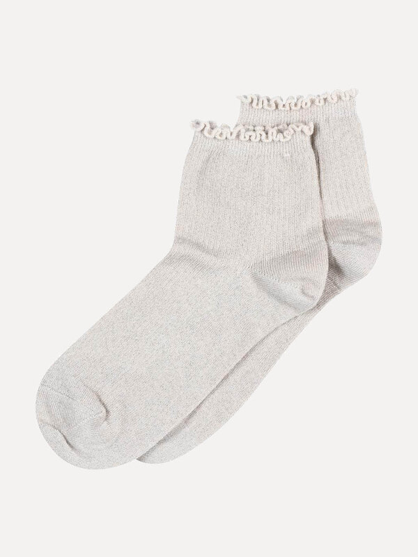 MP Denmark Socks Lis 1. Add some sparkle to your outfit with these adorable short ankle socks in champagne color. The soc...