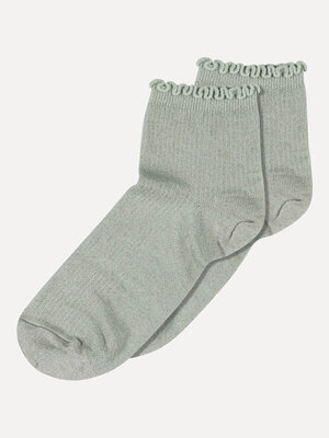 Chaussettes Lis. Ces chaussettes de cheville courtes vert clair ne sont pas seulement mignonnes avec leur subtile brillan...