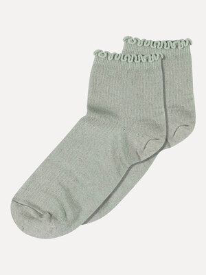 Socks Lis. These light green short ankle socks are not only cute with their subtle glitter and rib pattern, but also prac...