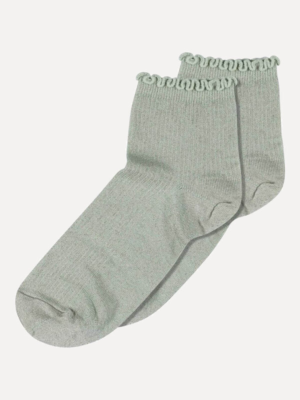 MP Denmark Socks Lis 1. These light green short ankle socks are not only cute with their subtle glitter and rib pattern, ...