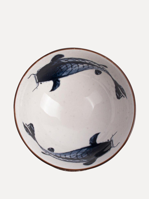 Gusta Bowl Koi 5. Set your table in style with this beautiful bowl from the In To Japan series. The bowl features an imag...