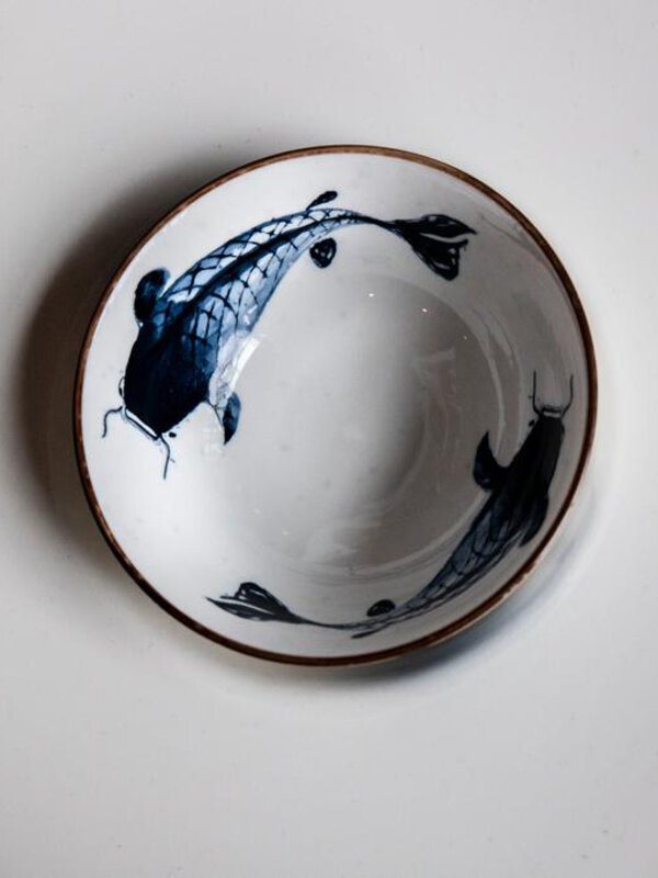 Gusta Bowl Koi 3. Set your table in style with this beautiful bowl from the In To Japan series. The bowl features an imag...