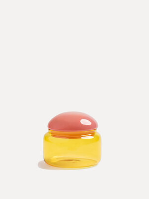 Jar Puffy. Add a touch of sunshine to your interior with this beautiful yellow glass jar. The Puffy Pot is not only funct...