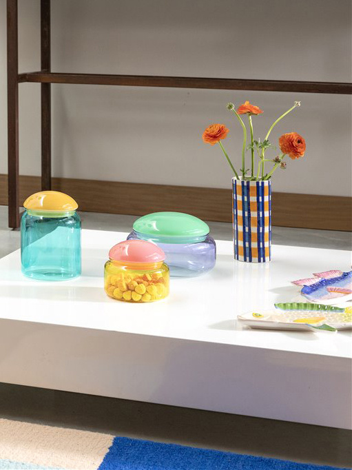 &klevering Pot Puffy 3. Ajoutez une touche de soleil à votre intérieur avec ce joli pot en verre jaune. Le Puffy Pot n'es...