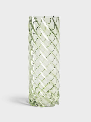 Vase Marshmallow. Add a playful touch to your interior with this unique vase featuring a twisted design. With its green h...