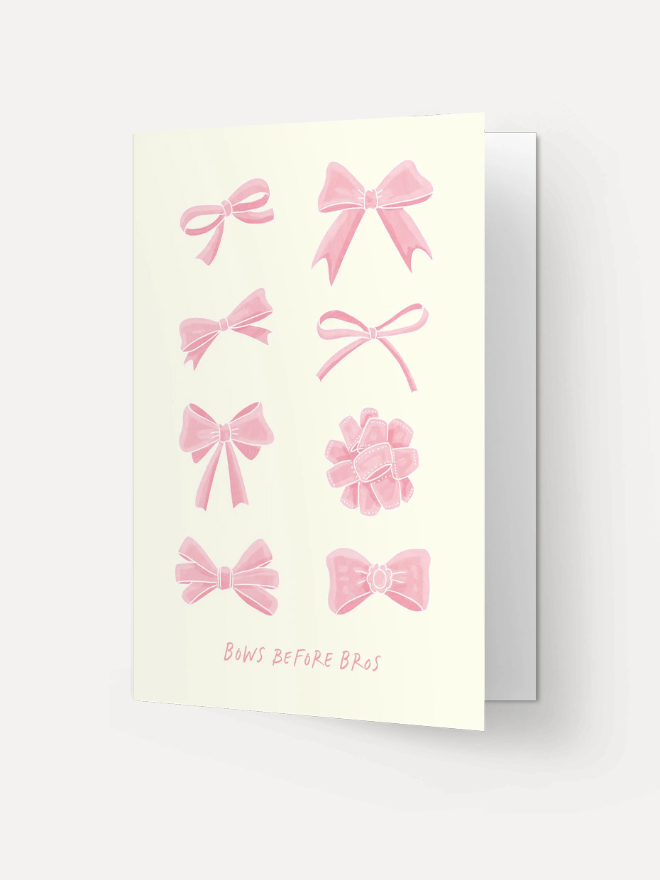 Kaart Blanche greeting card Bows before bros 2. Send your sweetheart, friends, family, or dog an original greeting card a...