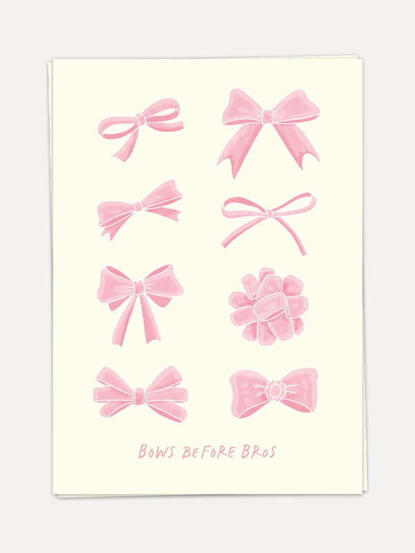 Kaart Blanche Greeting card Bows before bros 1. Send your sweetheart, friends, family, or dog an original greeting card a...