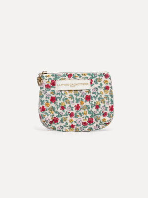 Toiletry bag Iza. Keep your makeup organized and trendy with this small pouch in a vibrant red floral print. A trendy acc...