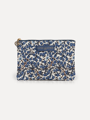 Toiletry bag Iza. Keep your makeup organized with this toiletry bag in a timeless dark blue floral print. A trendy access...