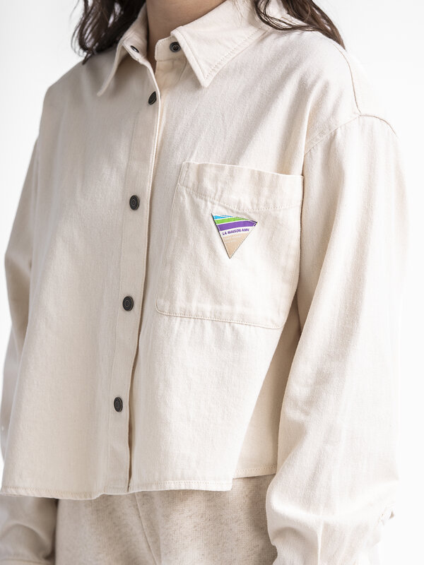 American Vintage Shirt Tirabay 3. Ga voor een relaxte en toch trendy look met dit losse, cropped denimshirt met lange mou...