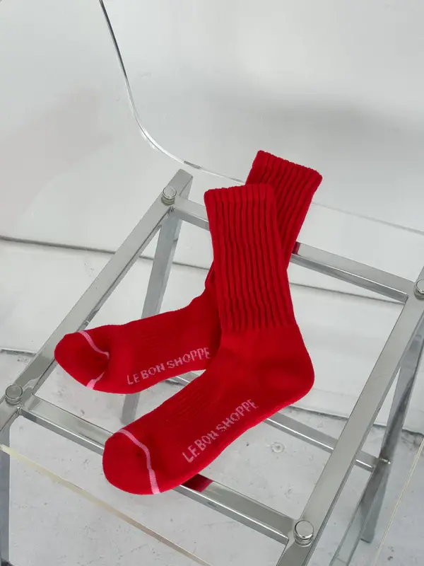 Le Bon Shoppe Socks Ballet 4. Embrace comfort and style with these sturdy red socks, perfect for a day full of adventure....