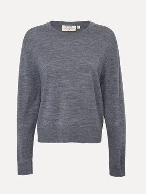 Pull Elisa. Ce pull en mérinos gris allie confort et style, en faisant un basique indispensable pour toute tenue. Parfait...
