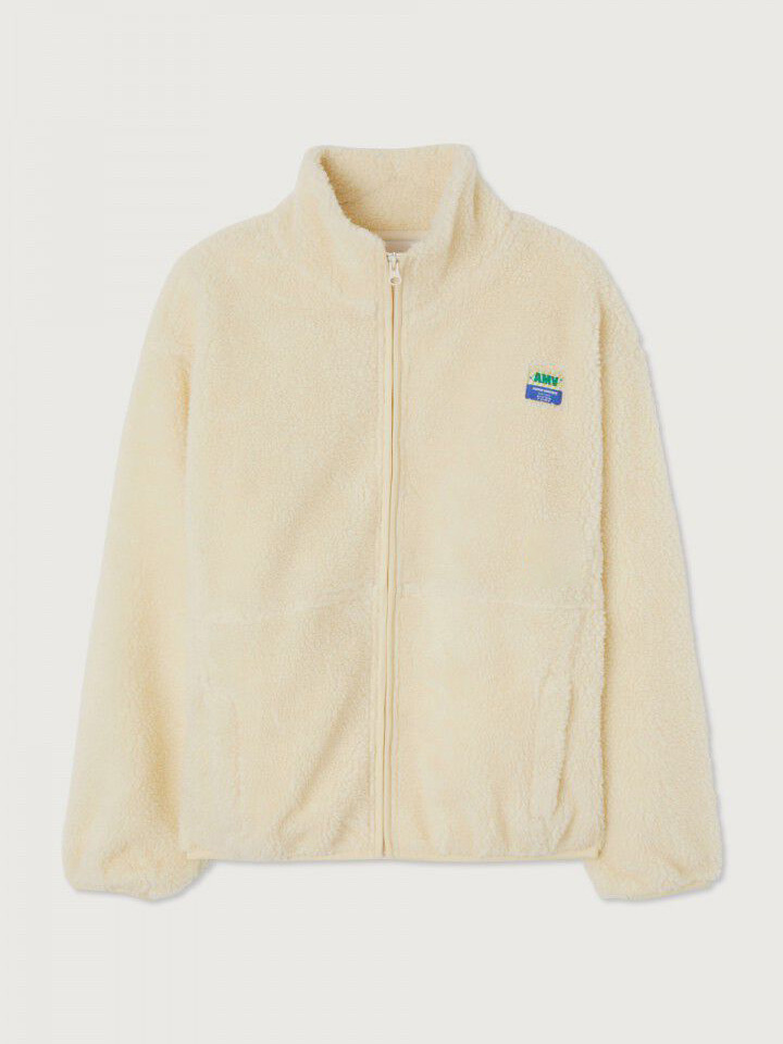 American Vintage Vest Hoktown 2. Adoptez le confort ultime de ce cardigan en bouclé doux, parfait pour les jours plus fra...
