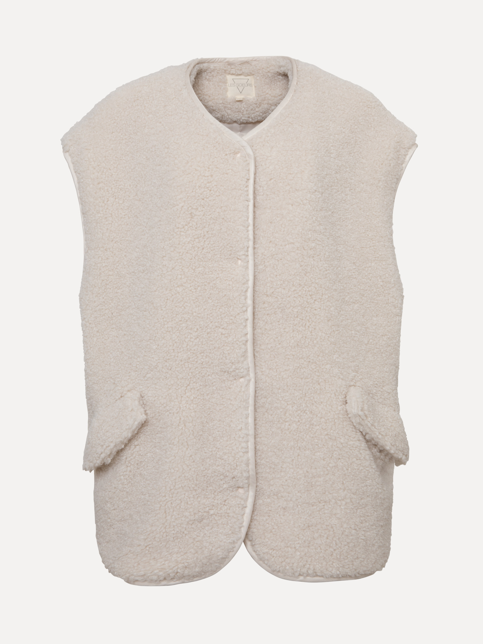 Les Soeurs Sleeveless teddy vest Alexander ecru Les Soeurs