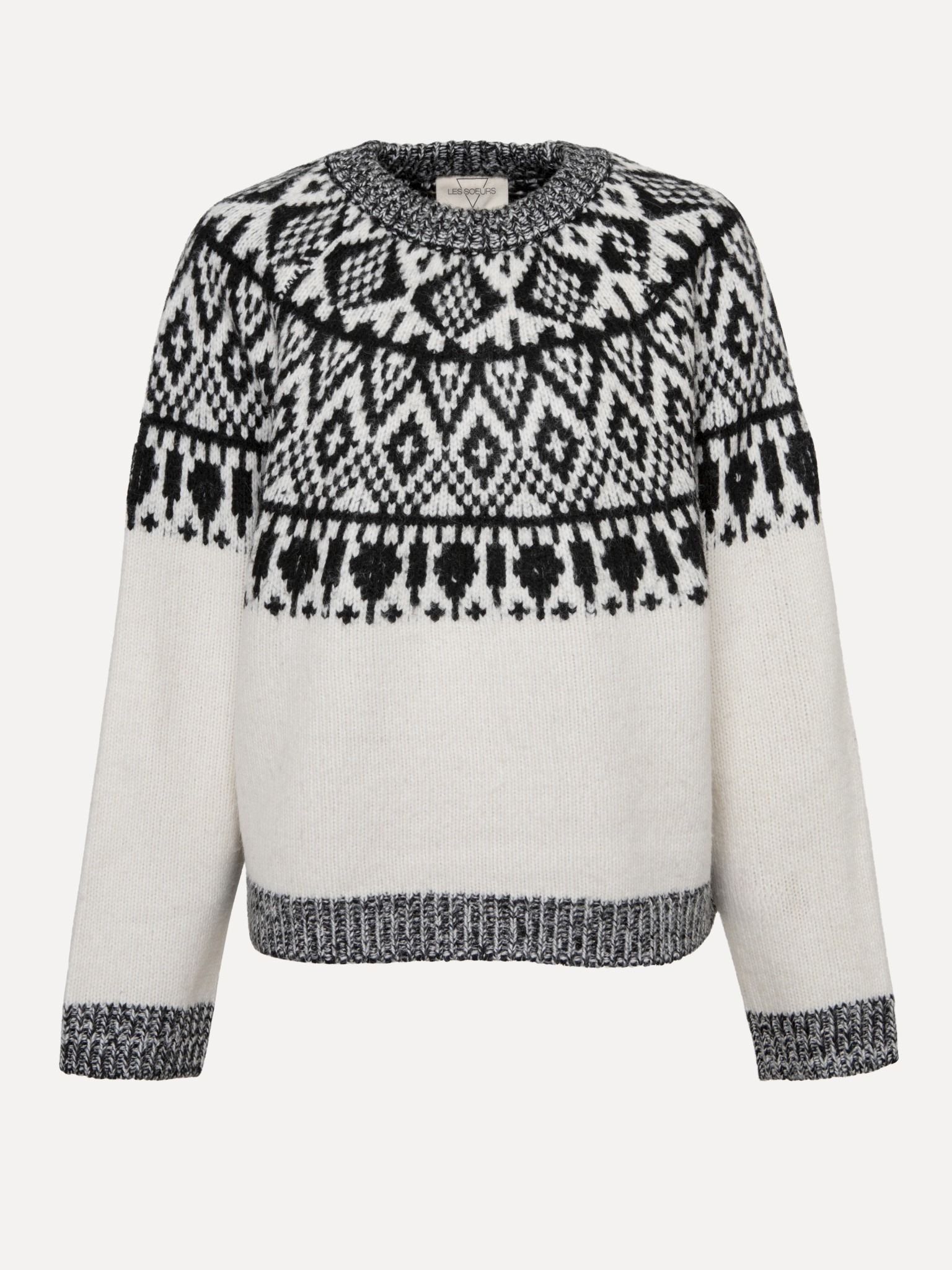 Les Soeurs Gebreide trui Seth 2. Scandi chic ten top: deze trui verenigt het traditionele Noorse breipatroon met moderne,...