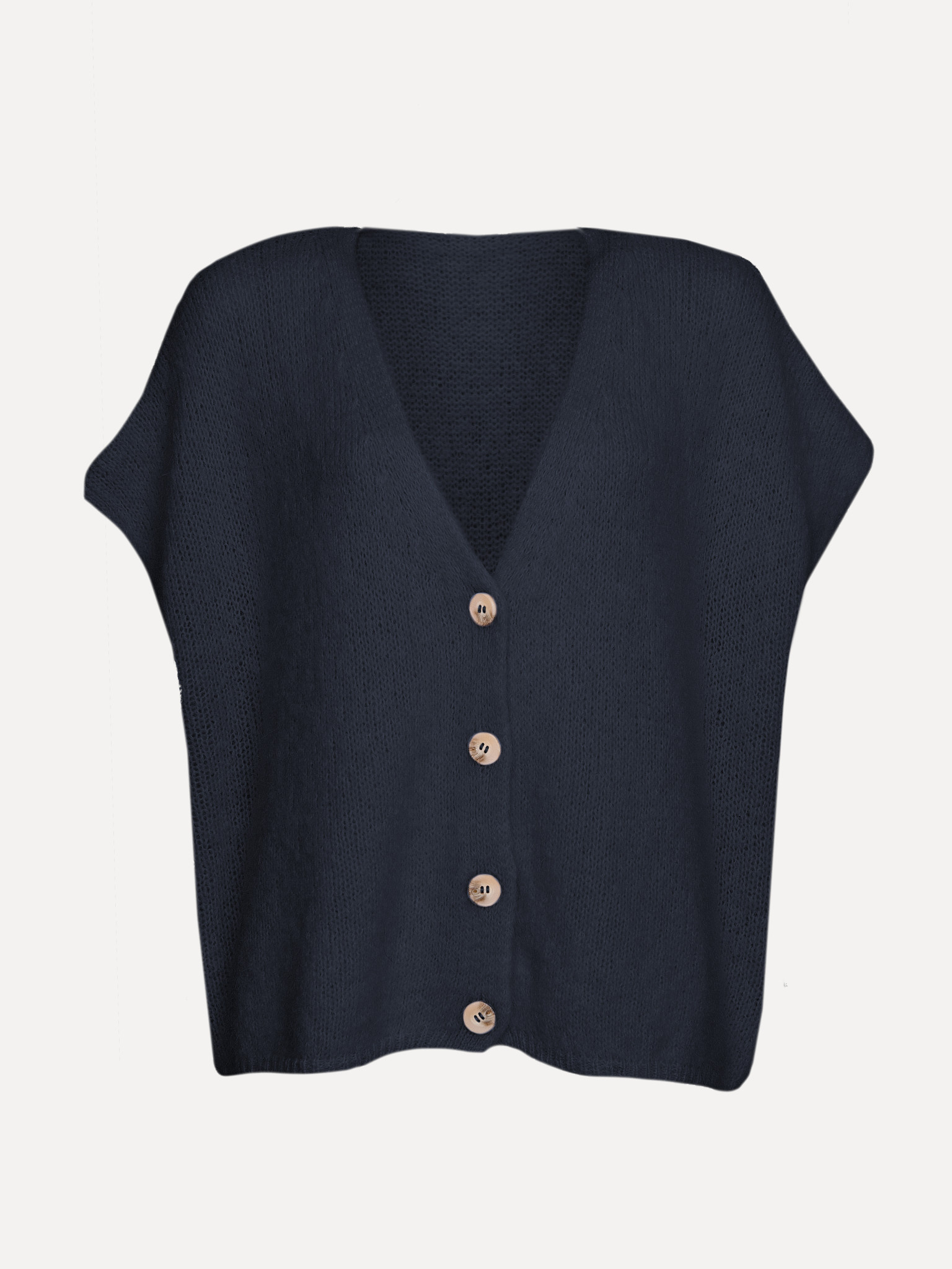 Le Marais Gilet en maille sans manches Live 2. Simple but smart: voilà en quelques mots ce cardigan bleu foncé. Grâce à s...