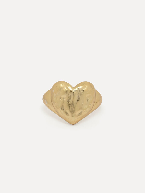 Les Soeurs Ring Claire Hammered Heart 1. All you need is love - but this chunky ring is up there too! The textured surfac...