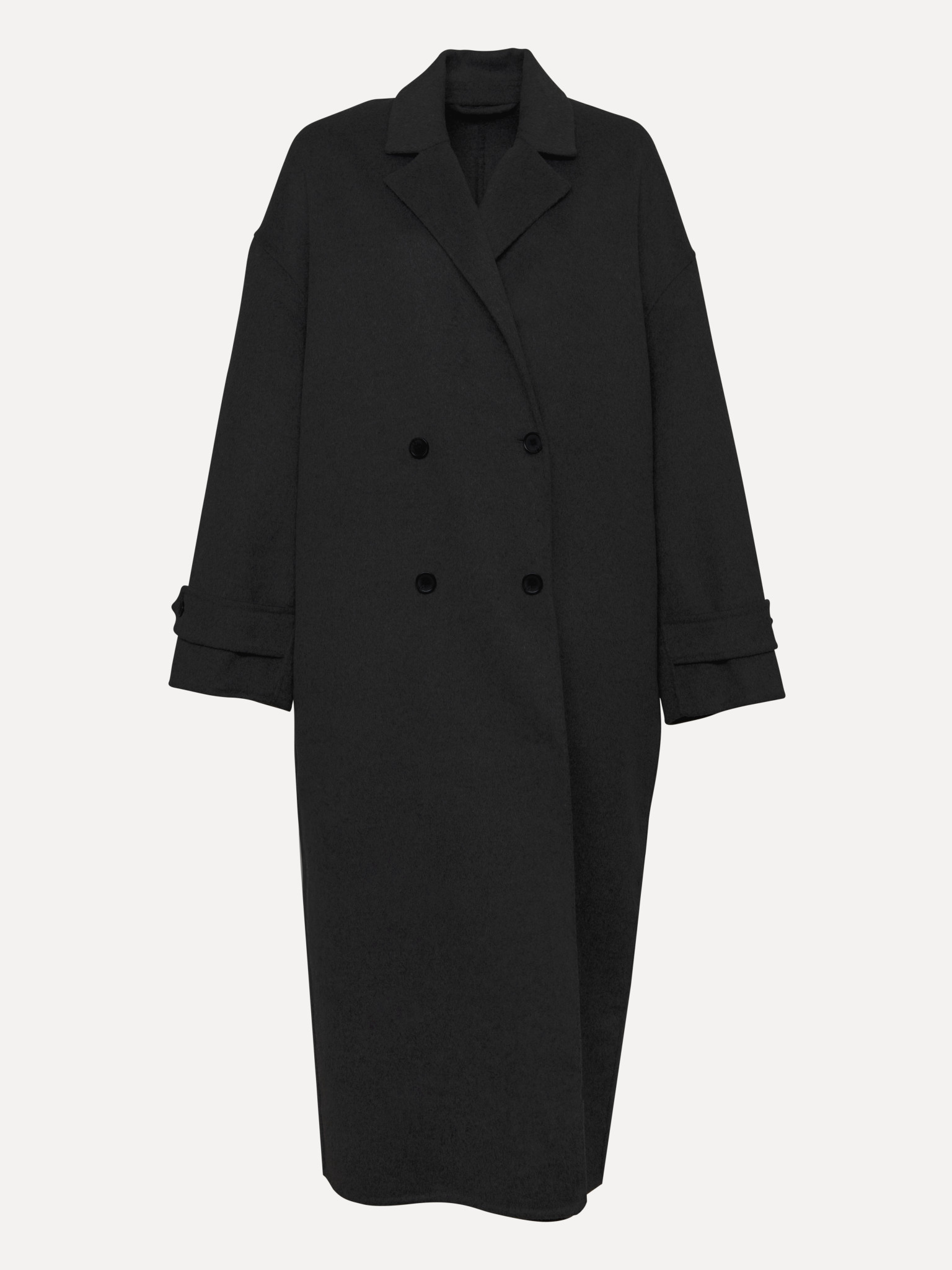 Les Soeurs Lange jas Adan 2. Een lange jas is een onmisbare basic in je garderobe, en dit zwarte exemplaar voldoet aan al...