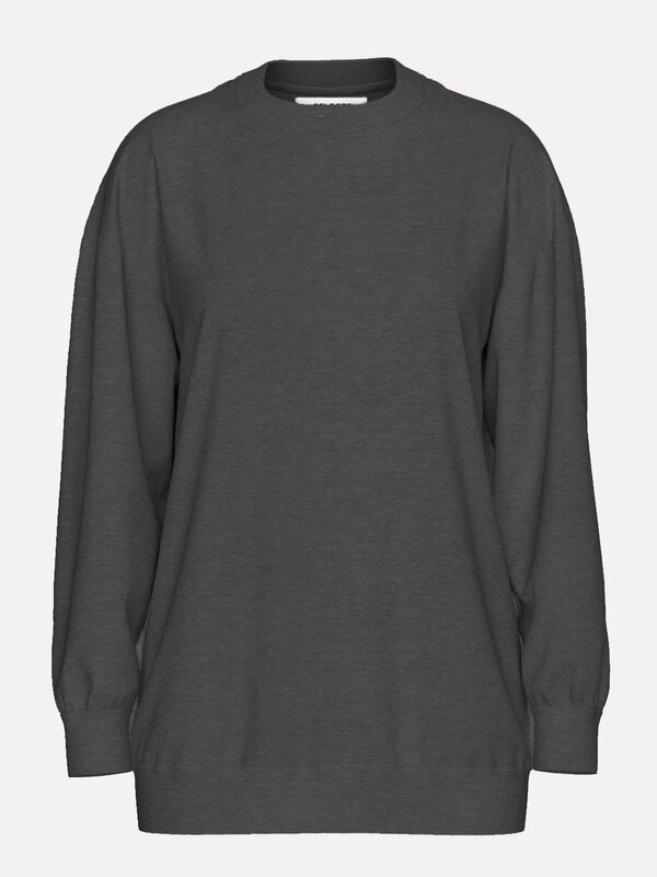Selected Sweat Gia Yrsa 2. À la veille de l'automne, ce pull vous comblera. L'anthracite s'accorde avec toutes les tenues...
