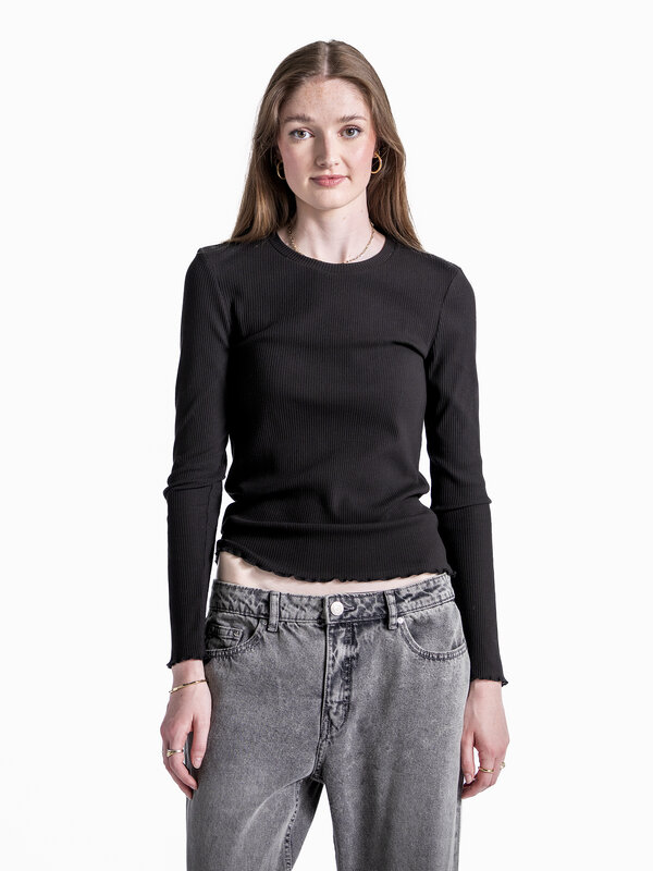 Selected Ribbed long sleeve top Anna 1. Hero pieces are often those that don’t always make the biggest statement but thos...