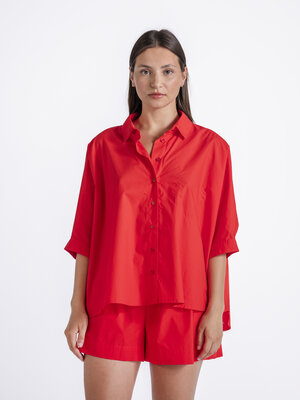 Chemise Popeline Ruby. Se préparer pour l'automne? Cette chemise à manches courtes en popeline est indispensable pour la ...