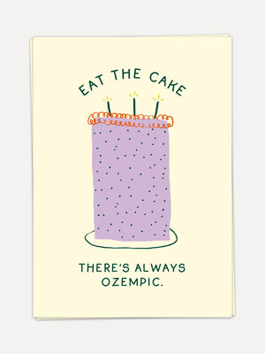 Wenskaart Eat the cake. Een wenskaart die de enige echte birthday rule bevestigt? Hier is hij! Het perfecte cadeau voor e...