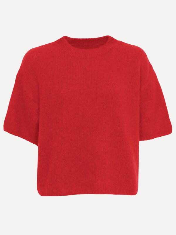 Le Marais Knitted jumper Dora 1. Want a sweater that stands out in one fell swoop? This bright red stunner does exactly t...