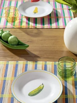 &klevering Bordenset Vegetable 2. Garden party! Deze bordencollectie brengt je moestuin naar je tafel. De vintage-stijl i...
