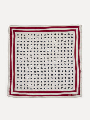 Scarf Les Soeurs. Bold and beautiful: this silk scarf featuring a stars & stripes design brings a touch of American charm...