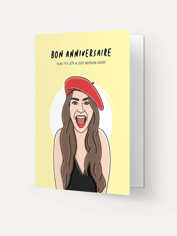 Kaart Blanche Greeting card Bon Anniversaire 2. Surprise the Emily in your life with this fantastique birthday card! Send...