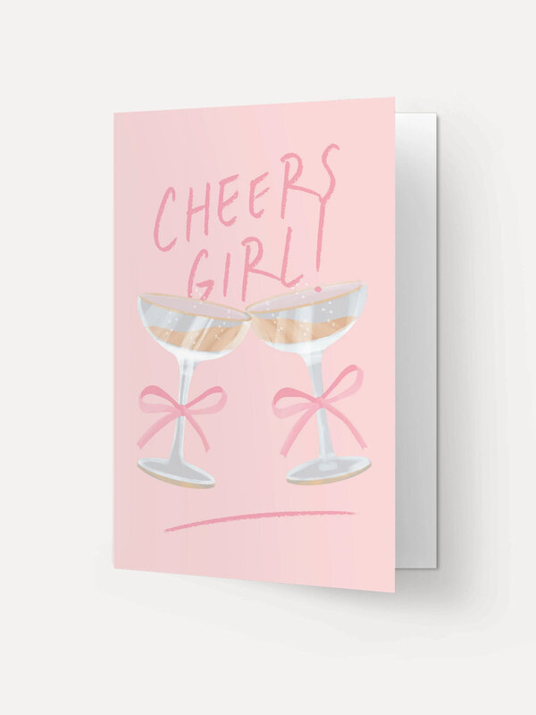 Kaart Blanche Greeting Card Cheers Girl 2. Time to toast to all of life's great moments? This cheerful 'Cheers Girl!' mes...