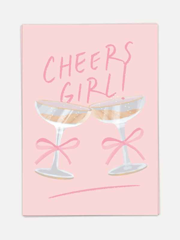 Kaart Blanche Greeting Card Cheers Girl 1. Time to toast to all of life's great moments? This cheerful 'Cheers Girl!' mes...