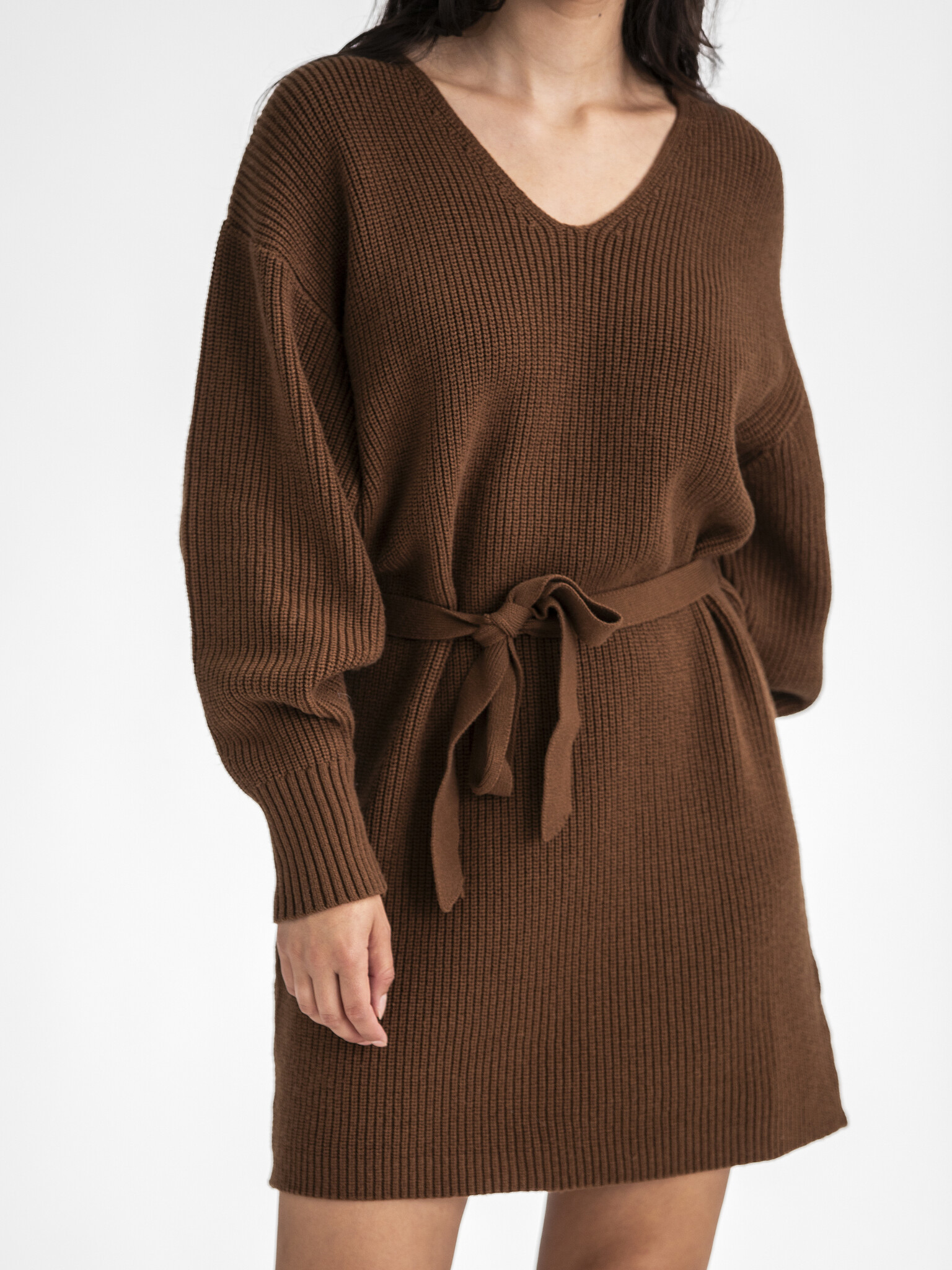 Edited Belted dress Fenja 3. Thanks to this dress, you'll step out into the cold carefree this fall season. Its warm eart...