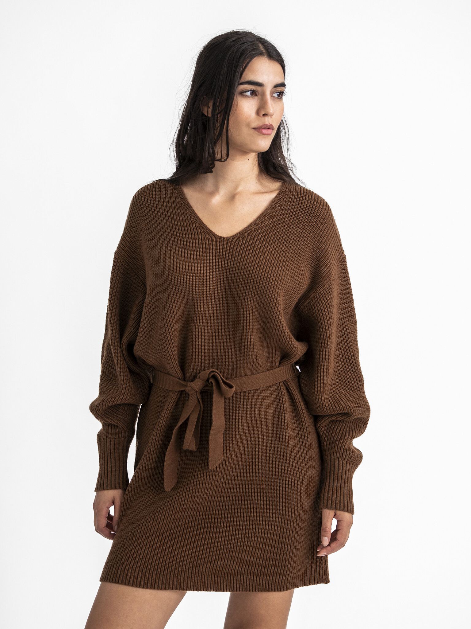 Edited Belted dress Fenja 4. Thanks to this dress, you'll step out into the cold carefree this fall season. Its warm eart...