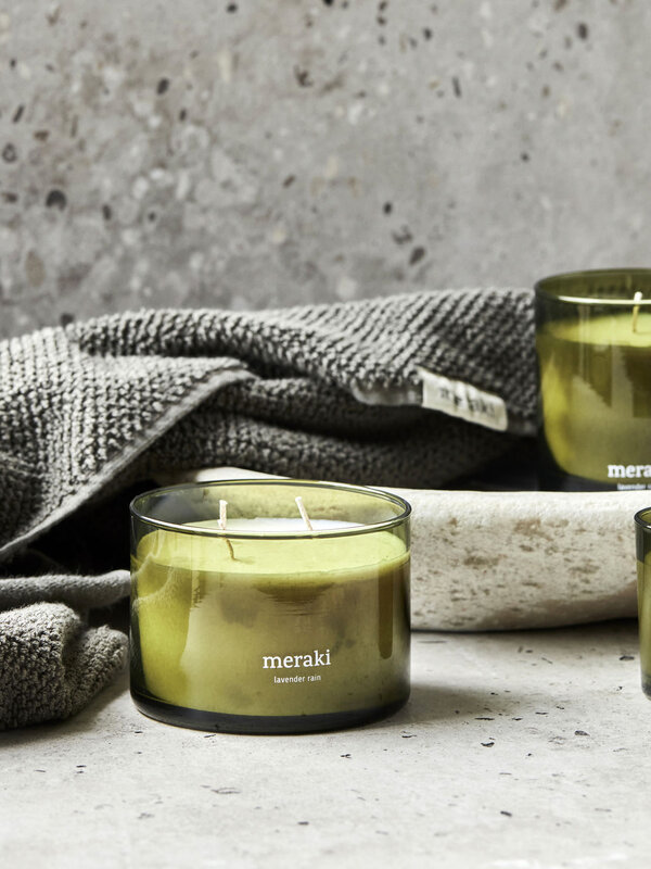 Meraki Scented Candle Lavender Rain 2. Need a moment for yourself? This candle calms! The combination of refreshing chamo...