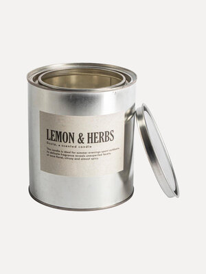 Scented Candle Lemon & Herbs. Bye bye, boring scents! This candle mixes lemons with the romance of flowers and throws in ...
