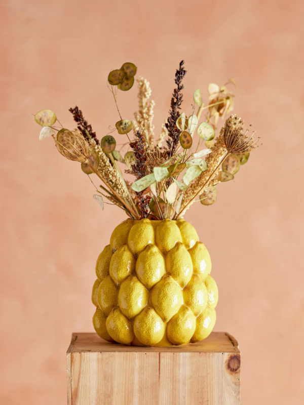 Bloomingville Handcrafted Vase Limone 2. When life gives you lemons! This vase is a downright mood booster. The stacked l...