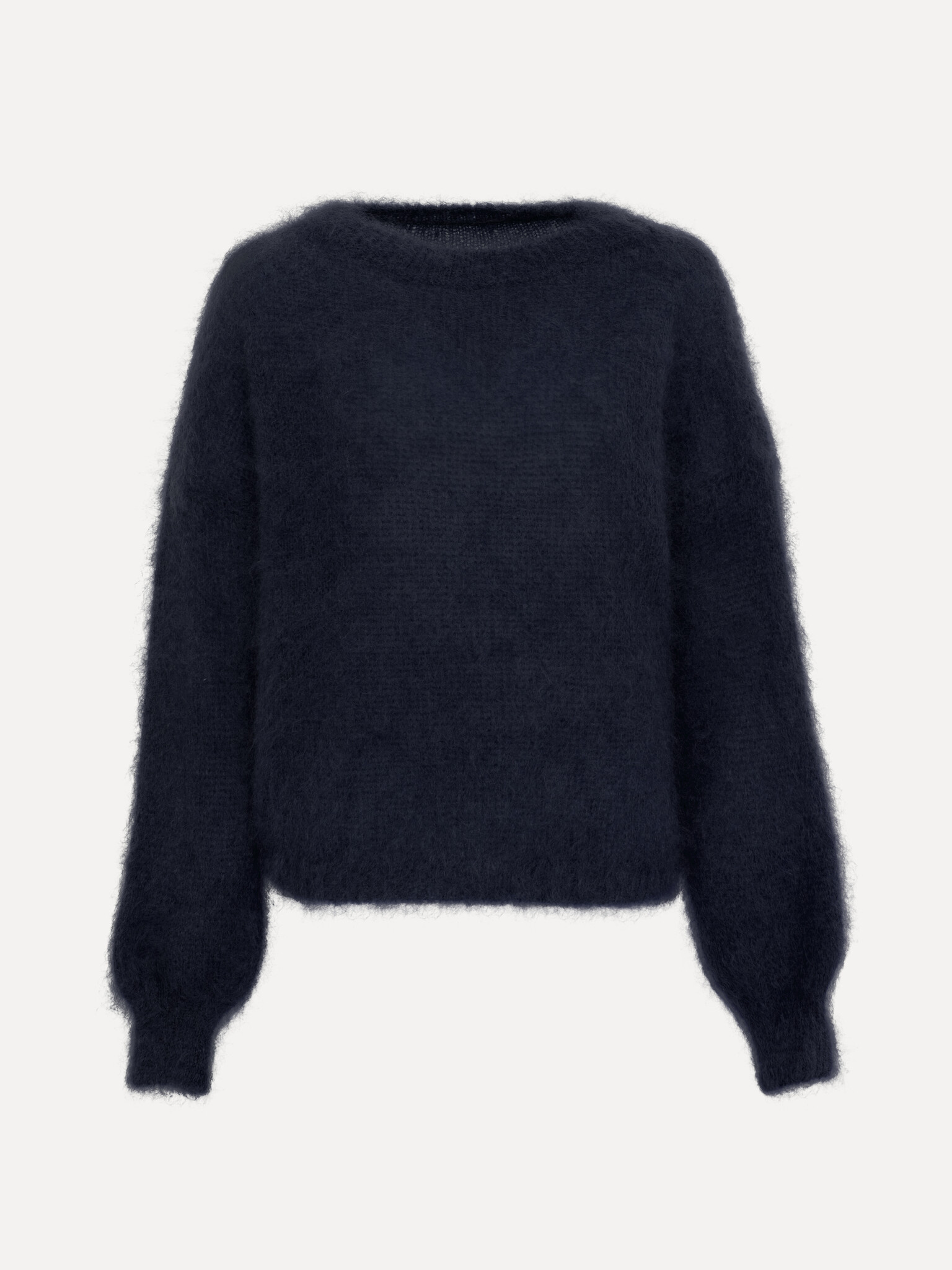 Le Marais Pull Mohair Viktor 2. Time for something special! Ce pull mohair en bleu marine est votre nouvel article de con...