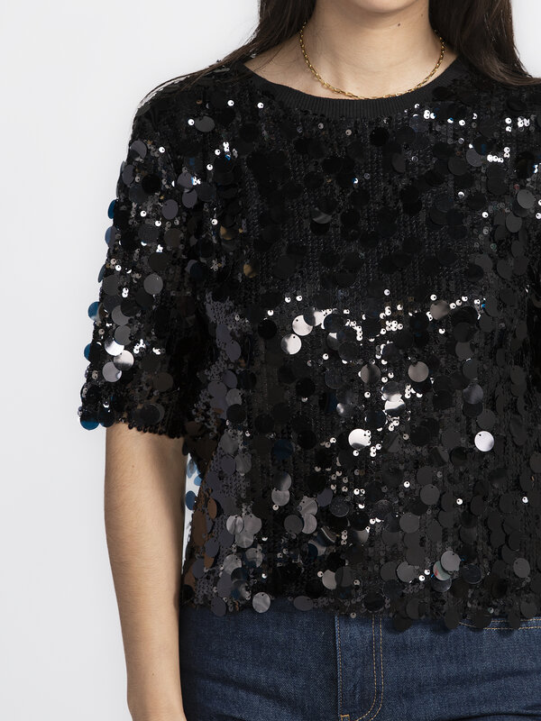 Le Marais Sequin top Kae 5. Daytime meetings, evening parties and no time to change? This top balances effortlessly betwe...