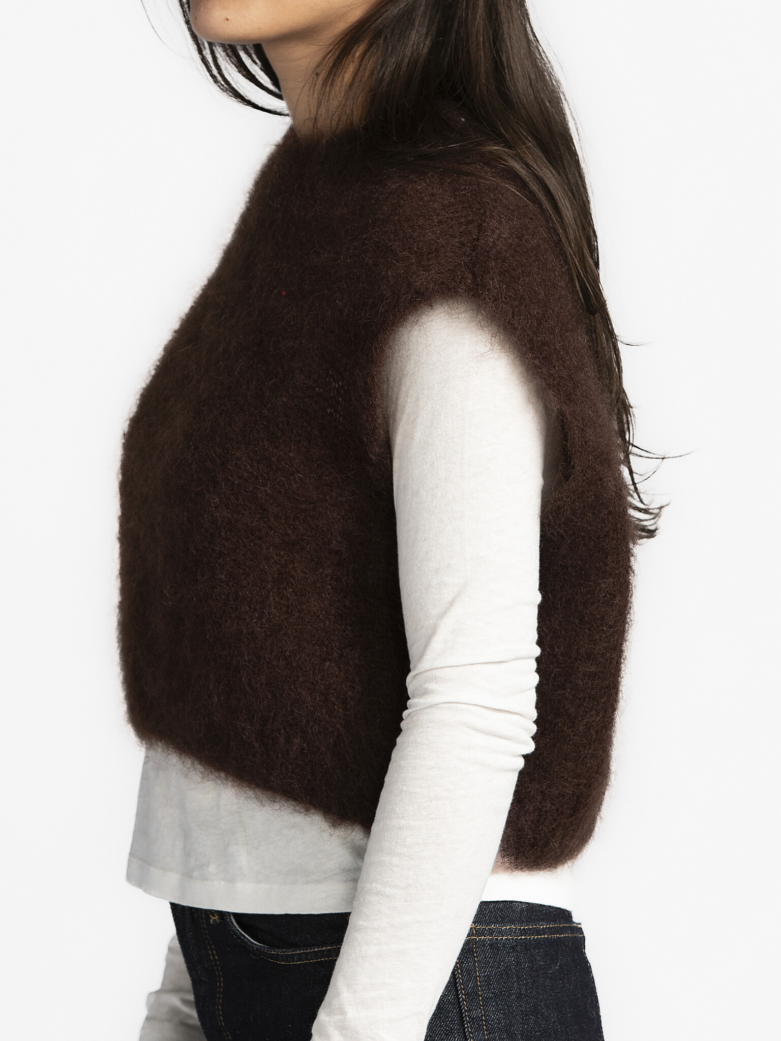 Le Marais Knitted Spencer Zoey 5. Creating a clever wardrobe starts with the right basics. This brown spencer is one piec...