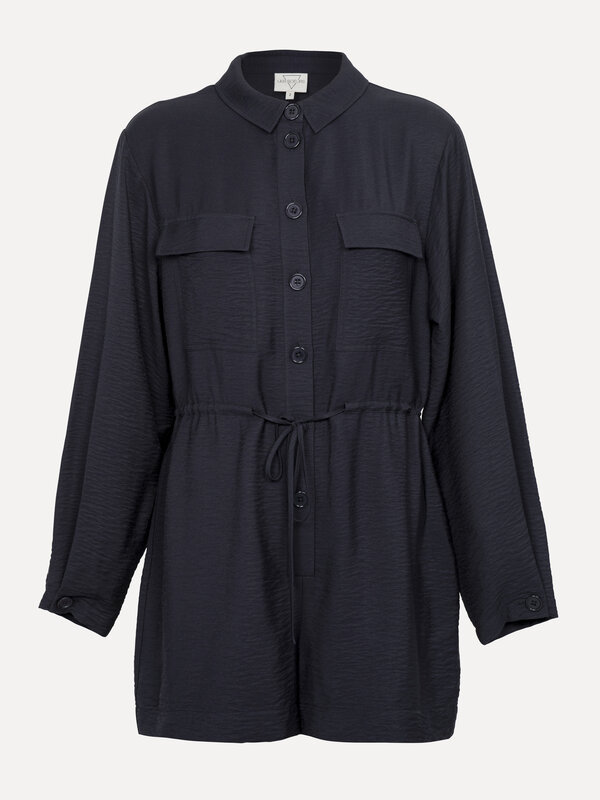 Les Soeurs Playsuit Charlize 1. All eyes on navy! This playsuit is cleverly designed: the classic collar adds class to yo...