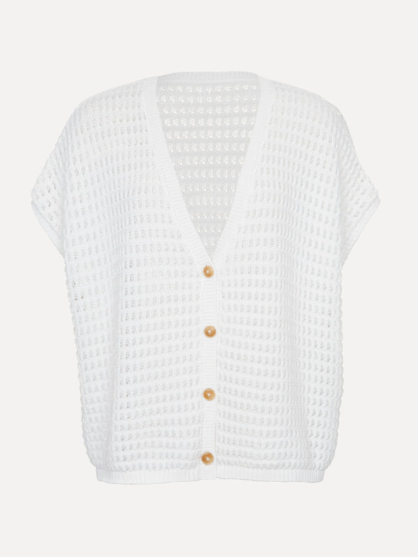 Les Soeurs Crocheted cardigan Jack 2. Cream dream! This ecru colored crochet cardigan is the all-rounder you need.  Light...