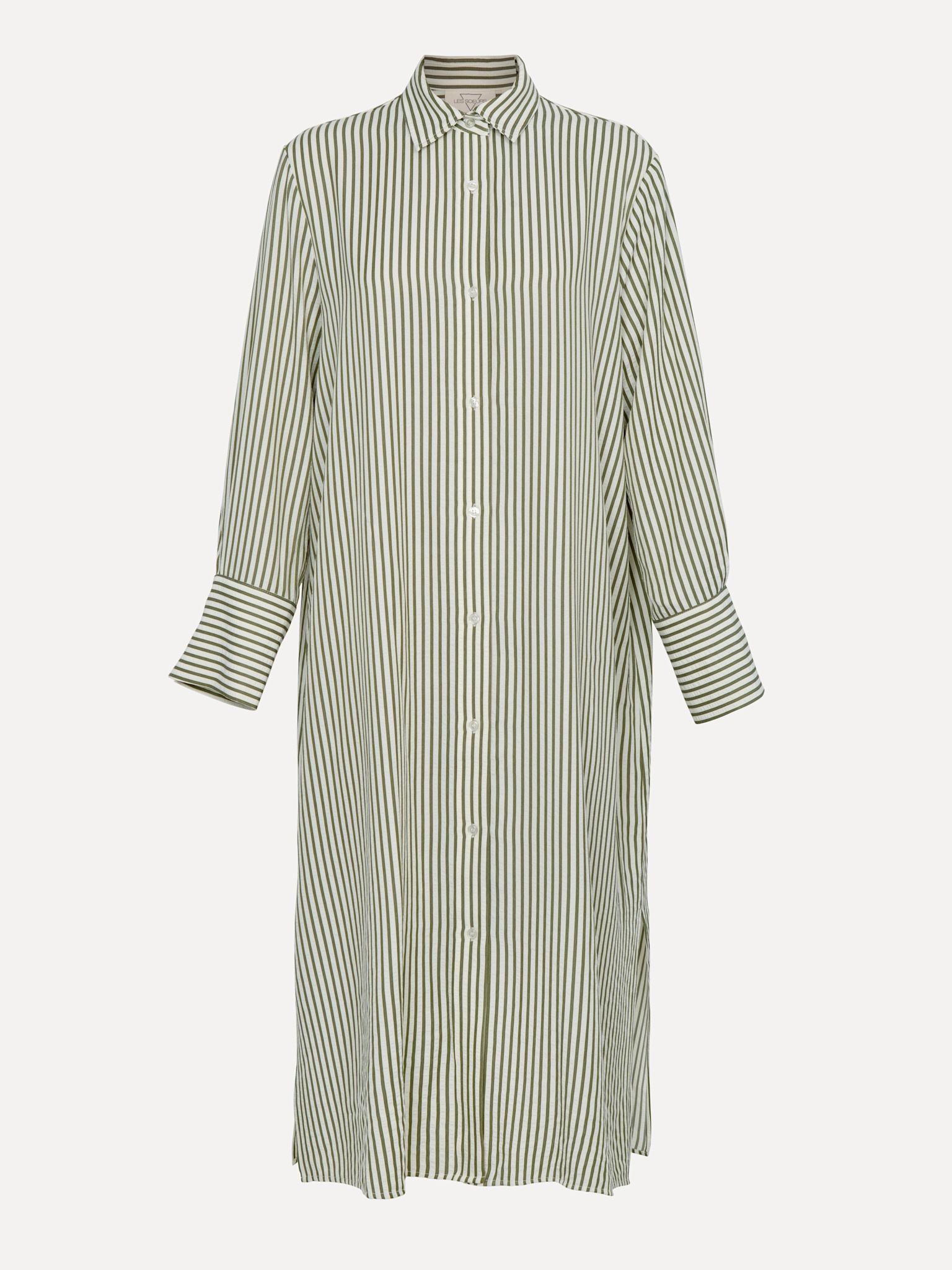 Les Soeurs Gestreepte jurk Zac 2. Zin in een look tussen casual en chic? Deze gestreepte maxi overhemdjurk is de perfecte...