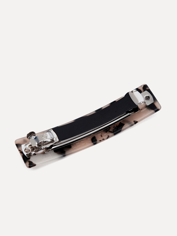 Les Soeurs Barrette hair clip rectangle resin 2. Hold it together! This resin barrette with tortoise print is your savior...