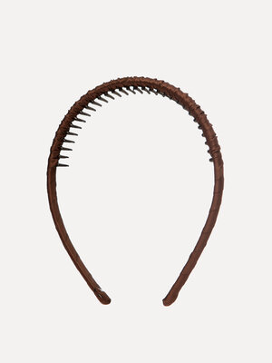 Headband. The smartest basic for your locks? This chocolate brown hairband! The soft satin finish allows it to slide effo...