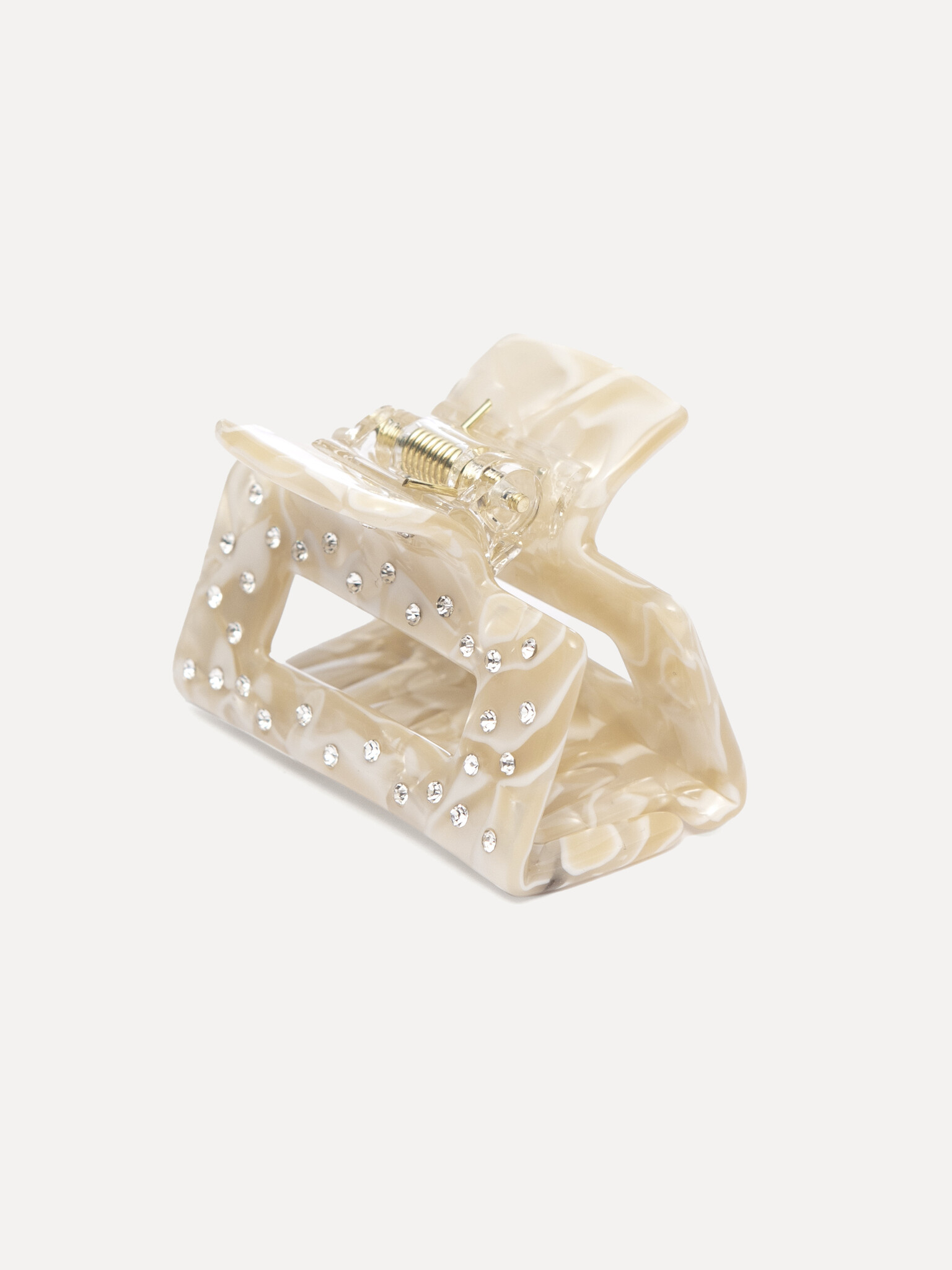 Les Soeurs Resin haarspeld rechthoekig strass 2. Een haarspeld die net zo goed een sieraad is? Dankzij een parelmoeren gl...